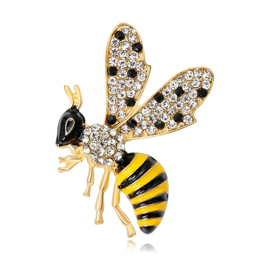 

Best Selling Cute Personality Alloy Dripping Oil Insect Little Yellow Bee Brooch