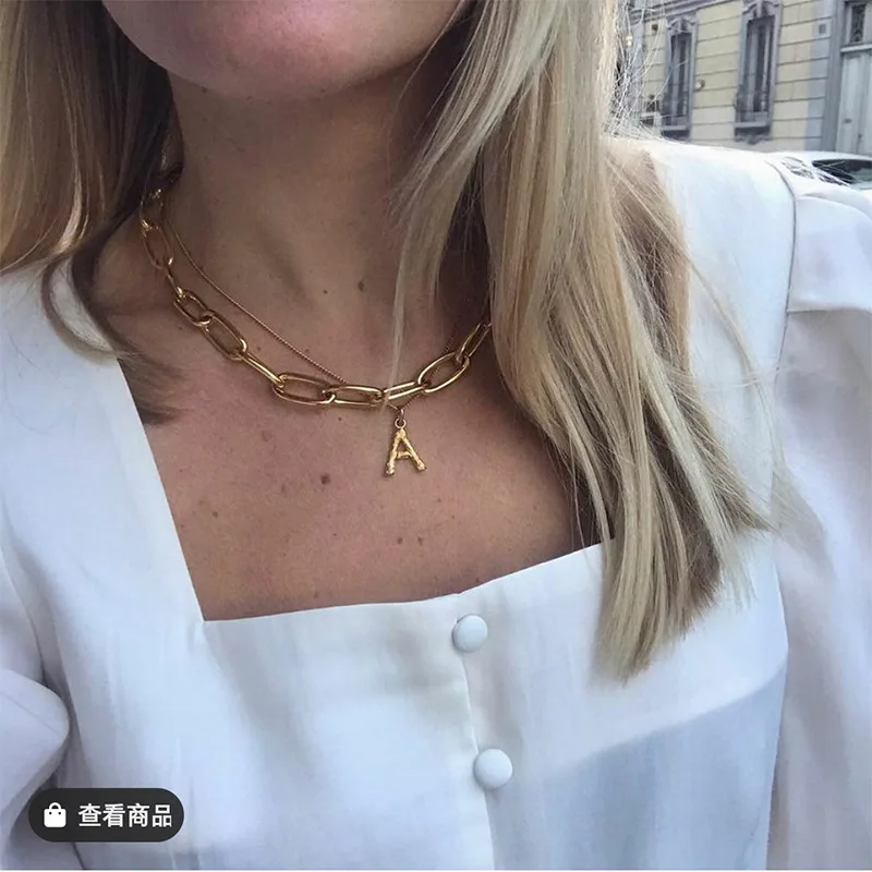 

Joolim Jewelry 18K Gold Plated Chunky Chain Necklace Stainless steel necklace