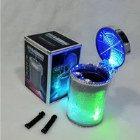 

Car Ashtray with LED Light Cigarette Cigar Ash Tray Container Smoke Ash Cylinder Smoke Cup Holder LED Colorful Ashtray