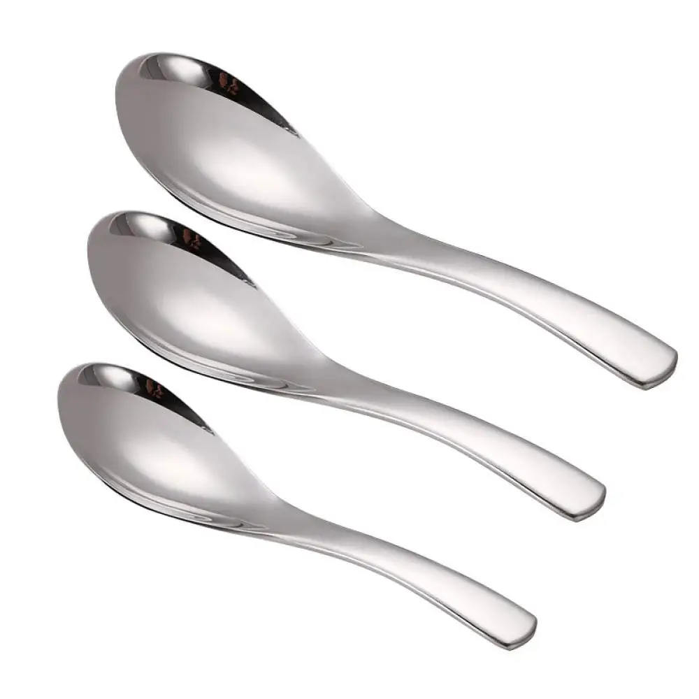 

Ruikaisi Professional Food Grade Stainless Steel 18/10 Gold Silver Spoon Set Earl Rice Soup Spoons, Silver,gold,rose gold,rainbow,black