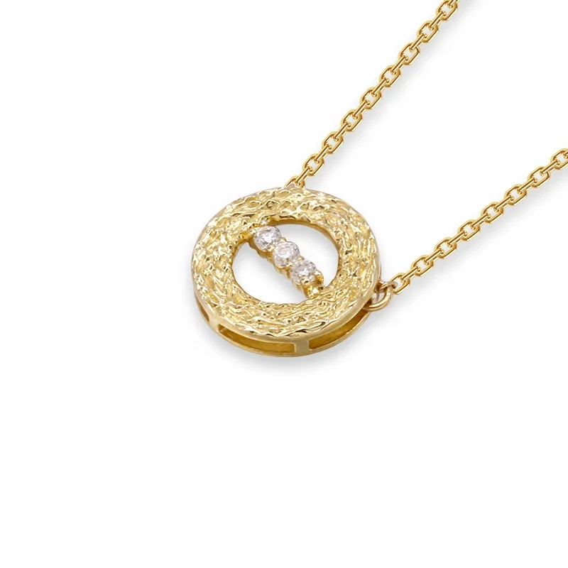 

2020 new product Moissanite coin clavicle Necklace, Yellow gold