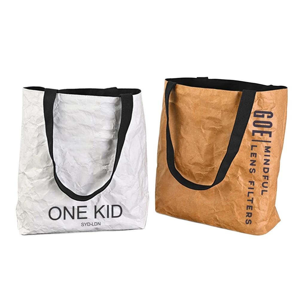 

Pro service and quality ecological friendliness recycled washable kraft paper bag washable kraft paper tote bag