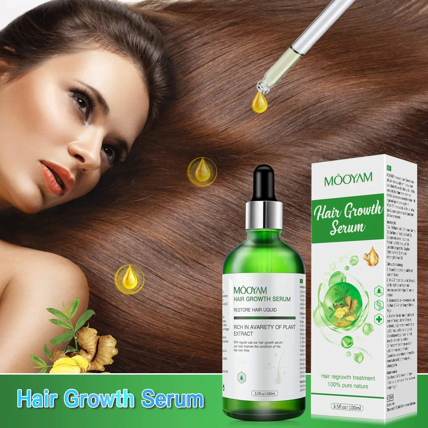 

Private Label Plant Extract Healthy Hair Growth Liquid Drops supplement Hair Growth Serum