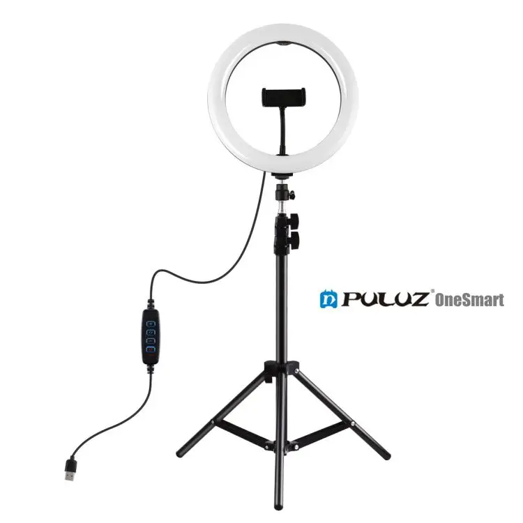 

Factory Price PULUZ 10.2 inch 26cm LED Curved Ring Light with 1.1m Tripod Stand Phone Holder Photography Video Light Kits