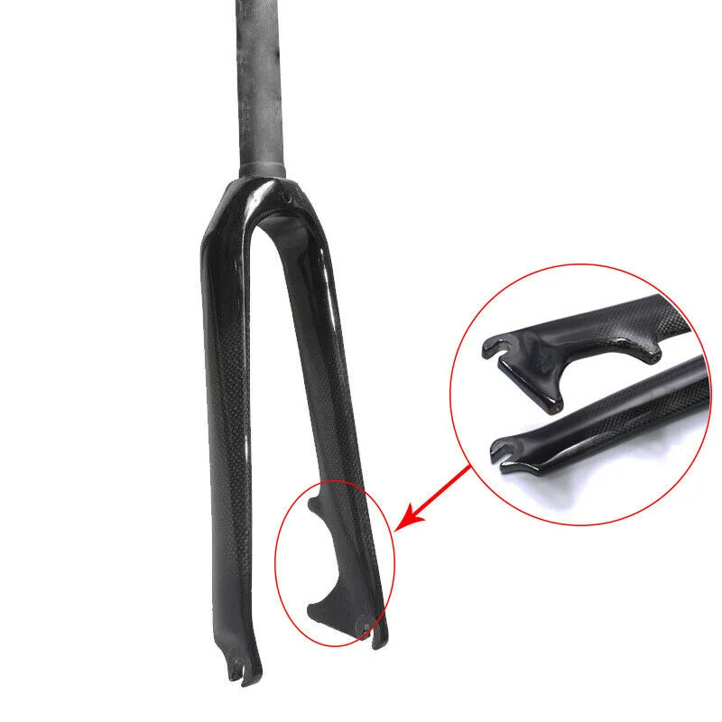 

Road bike carbon fiber front fork 20 inch 1-1/8'' ultra light front fork new front fork matte surface bicycle accessories, Matte,shiny