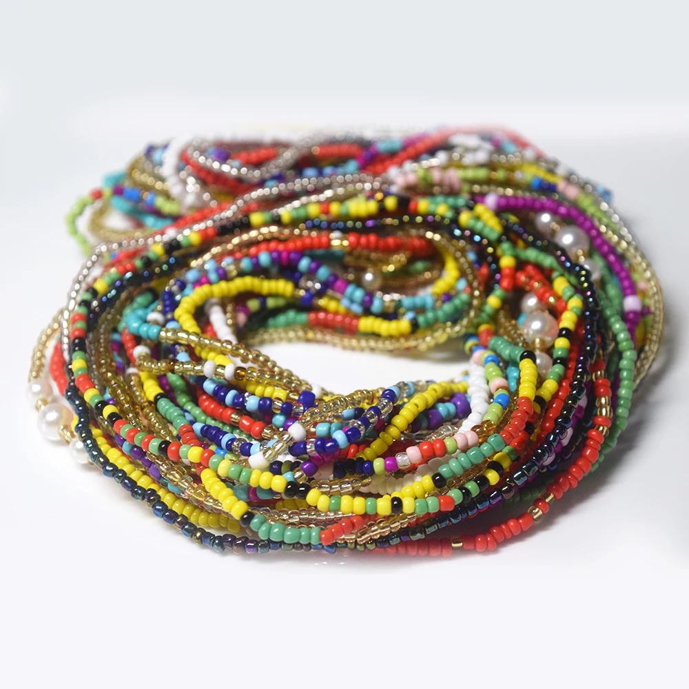 

wholesale low price elastic women sexy belly rings waist beads chain weight loss body jewelry, Multi