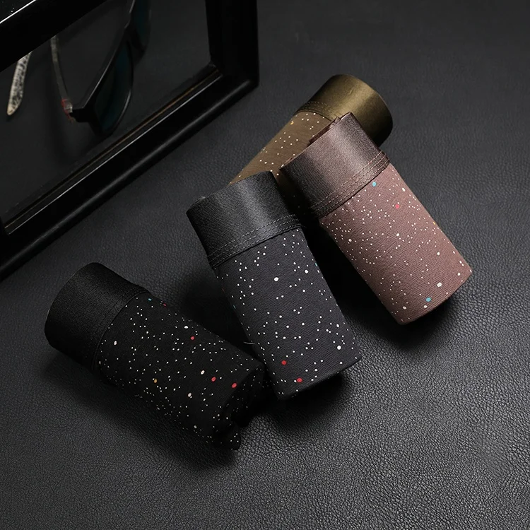 

Wholesale latest designers breathable anti-static cotton boxers men's underwear with logo, 4 colors