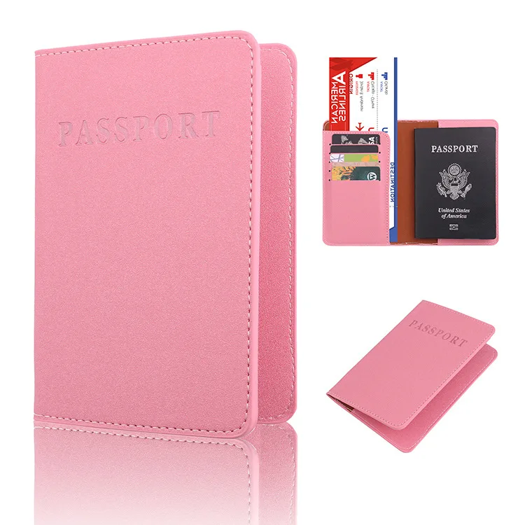 

New Women & Men Fashion Faux Leather Travel Passport Holder Cover ID Card Bag
