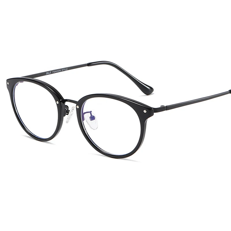

Classic nail TR90 round frame computer glasses rivet anti blue light blocking eyeglasses frames women men