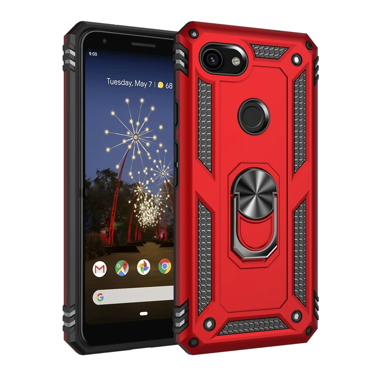 

Manufacturer Mobile Accessories Case Cover 2 in 1 TPU + PC Car Ring Mobile Phone Case For Google Pixel 3A XL, Multi