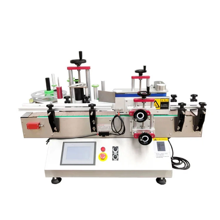 

Automatic tabletop round bottle labeling machine label applicator for jars/bottles/cans