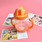 280 ミリリットルかわいいベビーカップ子供子供給餌飲料水わらハンドルボトル mamadeira シッピートレーニングカップ摂食カップ