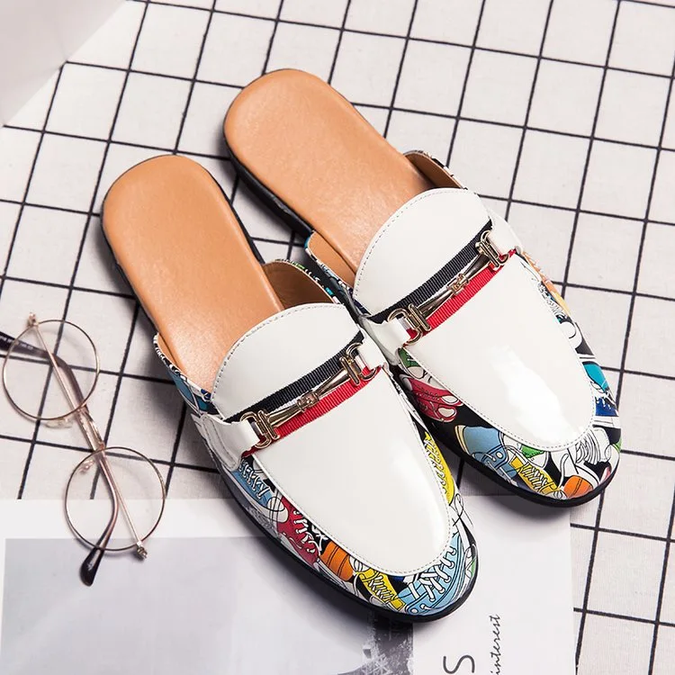 

022 summer newest men's slippers half shoes