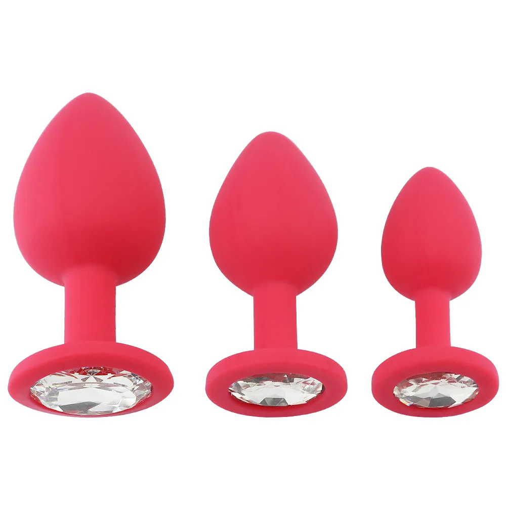 
3 Different Size Sex Adult Toys Unisex Silicone Butt Plug Anal Plug for Men Women Anal Trainer 