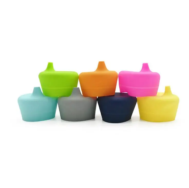 Amazon Hot Sale  Best Quality Spill Proof BPA Free Baby Silicone Sippy Cup Lids Fit Any Cups
