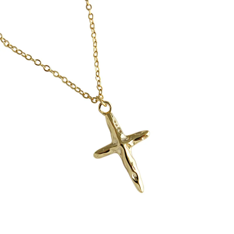 

Hot Style 18K Gold Plated Cross Pendant Necklace Jewelry 925 Silver Necklace, Platinum, gold