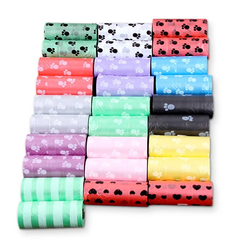 

Wholesale Earth-Friendly Printed Dog Poop Waste Bag Pet Doggie Poop Bags, Mix colours