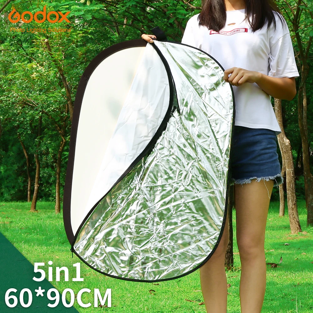 

inlighttech Godox 24" * 35" 60 x 90cm 5 in 1 Portable Collapsible Light Oval Photography/Photo Reflector for Studio, Other