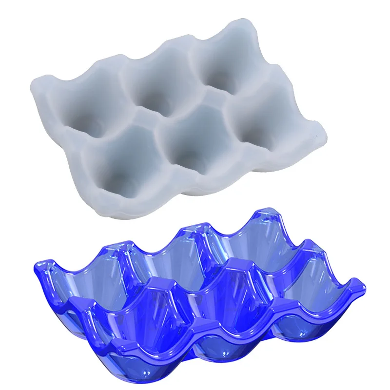 

DIY crystal resin molds creative egg lattice egg storage ornament silicone mold, Customized color