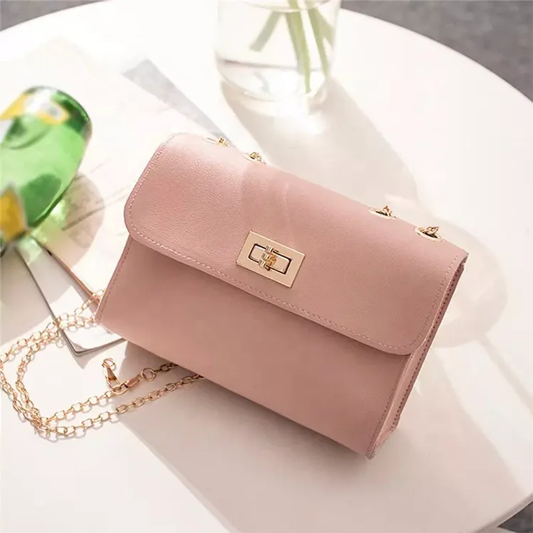 

2020 New Arrivals Women Pink Genuine Leather Crossbody Handbags Shoulder Sling Bags for Girls PU Fashion Clutch High Standard, Customized