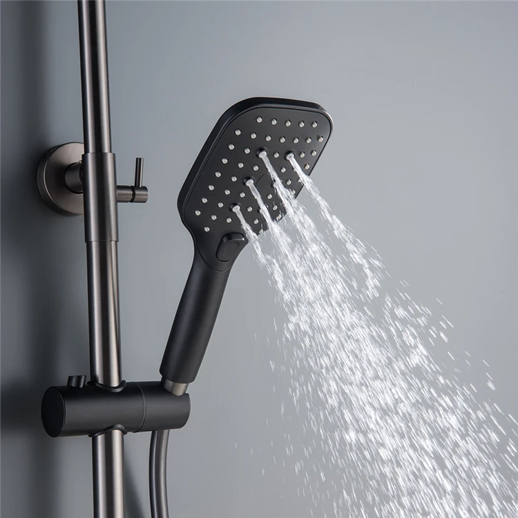 HIDEEP Bathroom Shower Mixer Set with Bidet Spray 3 Function Hand Shower Thermostatic Rain Shower Faucet