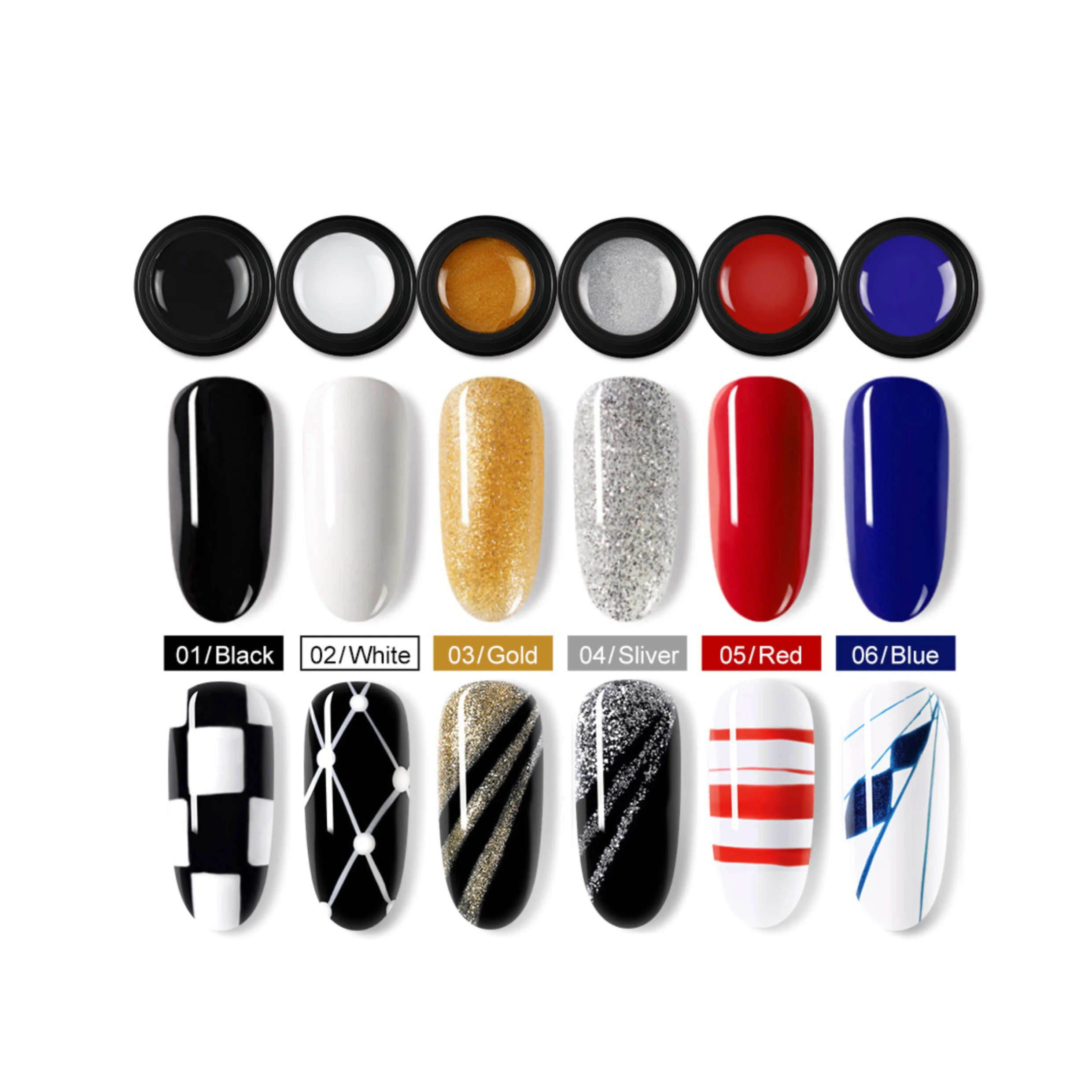 

COSCELIA 6 colors Wholesale Spider Gel Nail Painting Art Painting Color Liner Nail Art