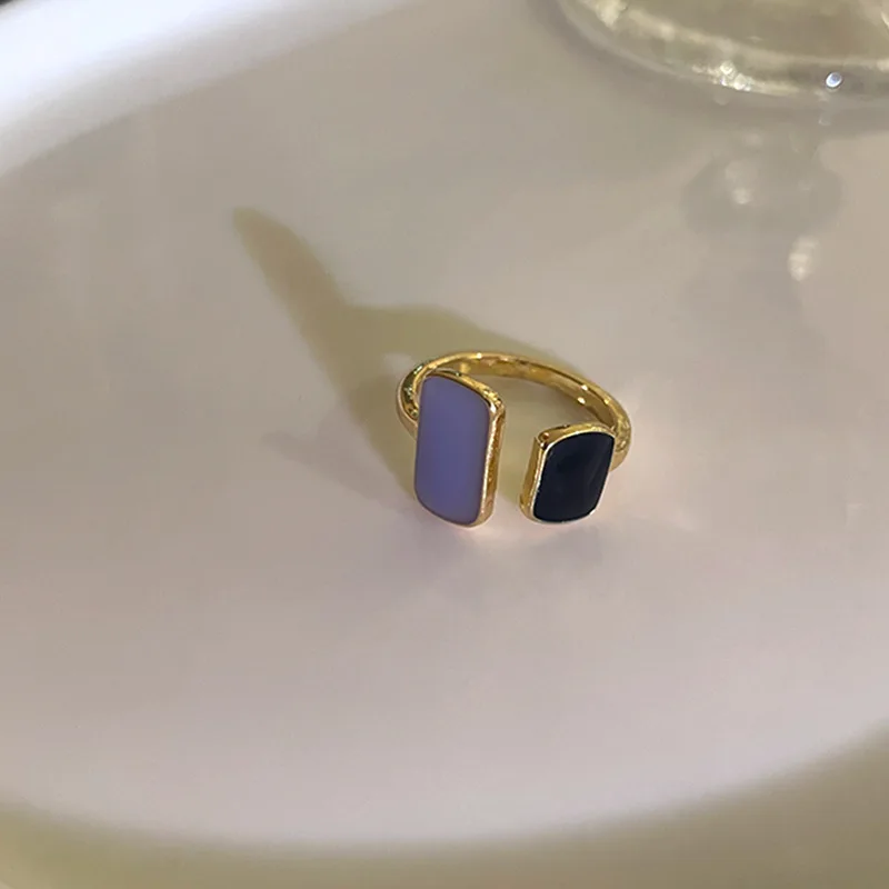 

2021 New Retro Ins Open Ring Female Day Simple Zircon Ring Tail Ring