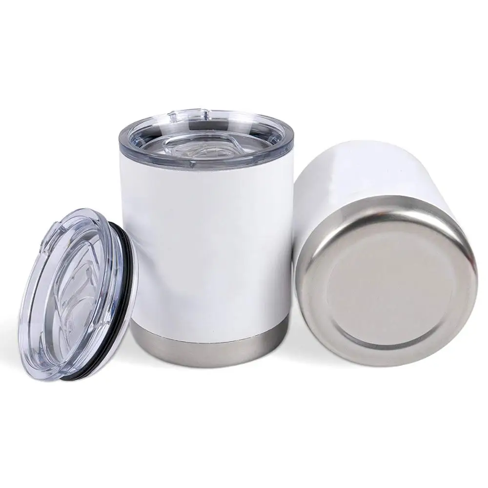 

10 OZ Spill Proof Stainless Steel Double-Wall Vacuum Insulated Lowball Tumbler, Customized