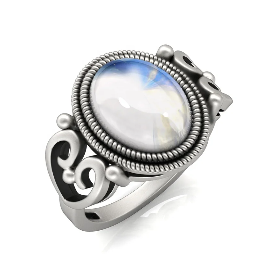

Destiny Jewellery Vintage Boho Moonstone Jewelry 2021 Colorful Moon Magic Gemstone Ring For Women