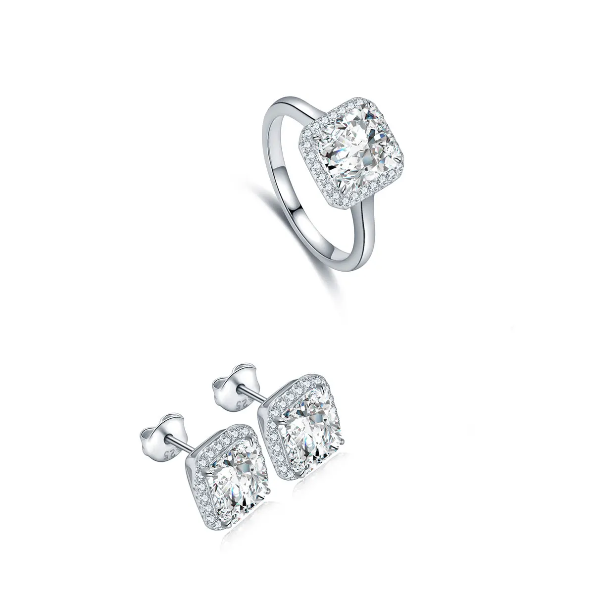 

Latest Design Silver Jewellery Anster Jewelry Sets Earrings Ring Jewelry, Yellow, pink, blue, white