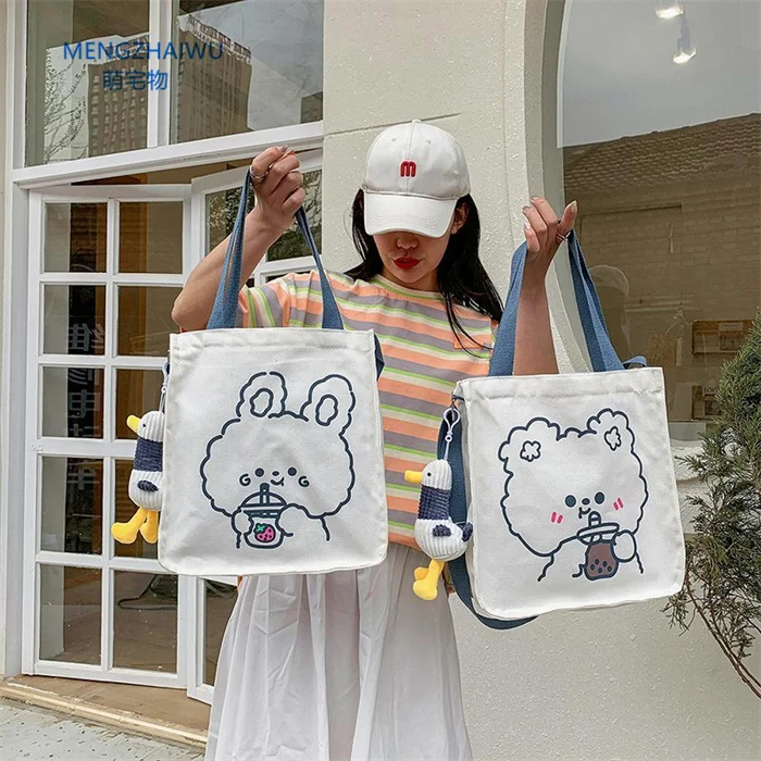 

Japan best selling tote bag canvas ladies crossbody tote handbags women shoulder bags 2021 cartoon girls casual tote