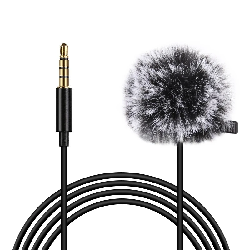 

Factory Price PULUZ Wired Mic, 1.5m 3.5mm Jack Lavalier Wired Condenser Recording Microphone