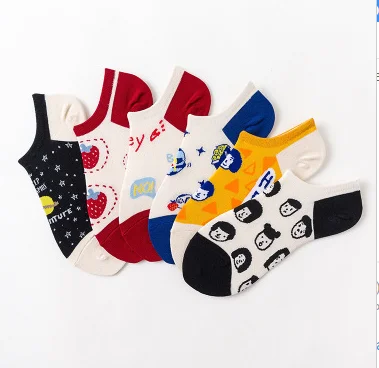 

VK625-Hotsale New style Spring and summer cartoon cotton unisex boat socks