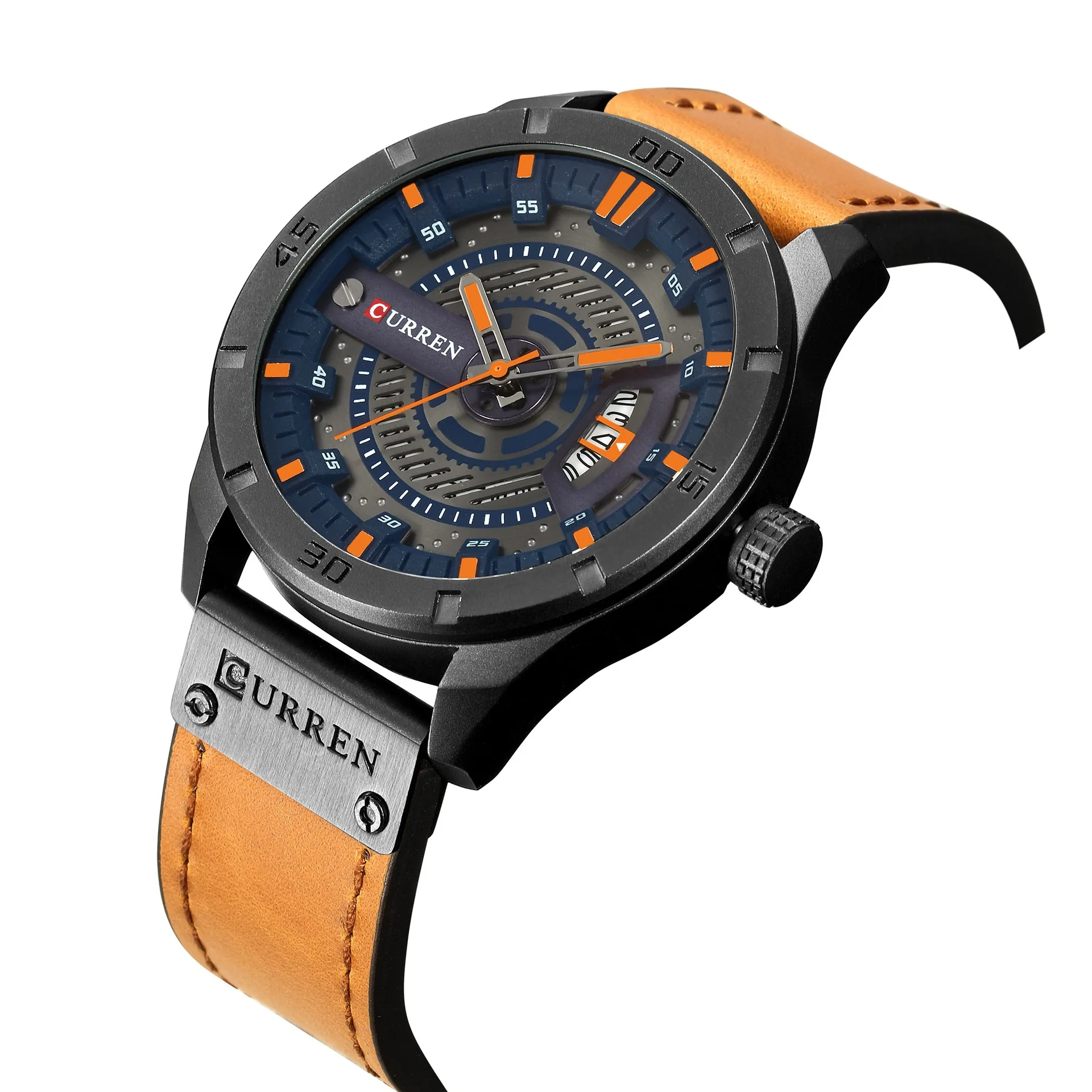 

curren 8301 new men's watch calendar waterproof business belt men's watch