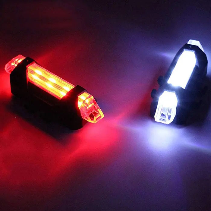 

Luz de bicicleta delantera recargable LED Taillight USB trasero cola seguridad advertencia de ciclismo luz led para la