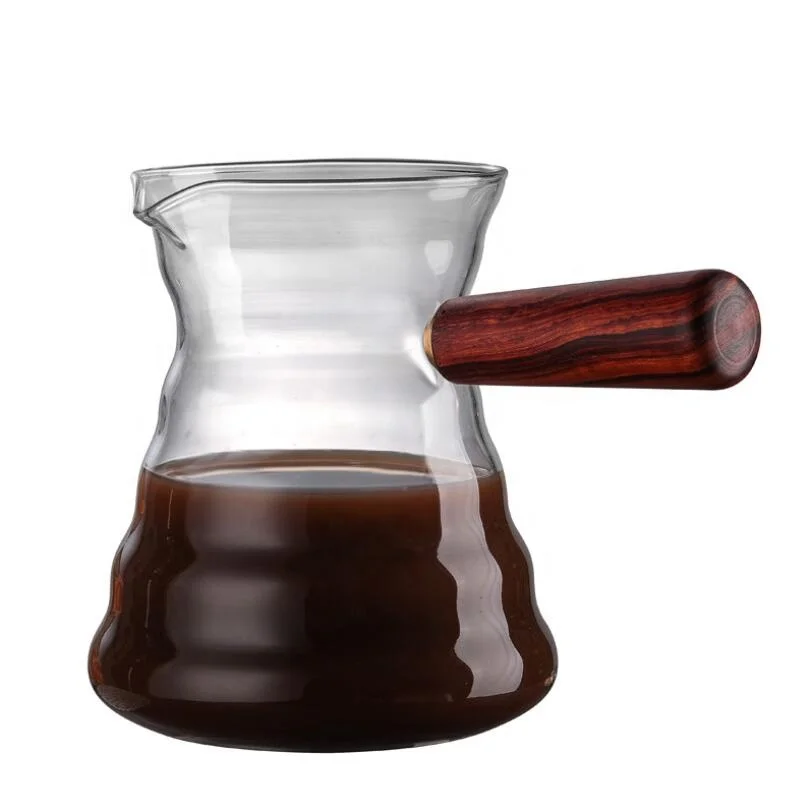 

wholesale handmade 2020 best selling borosilicate clear pyrex 450ml simple turkish glass coffee pot sharing pot coffee pot, Clear/customized