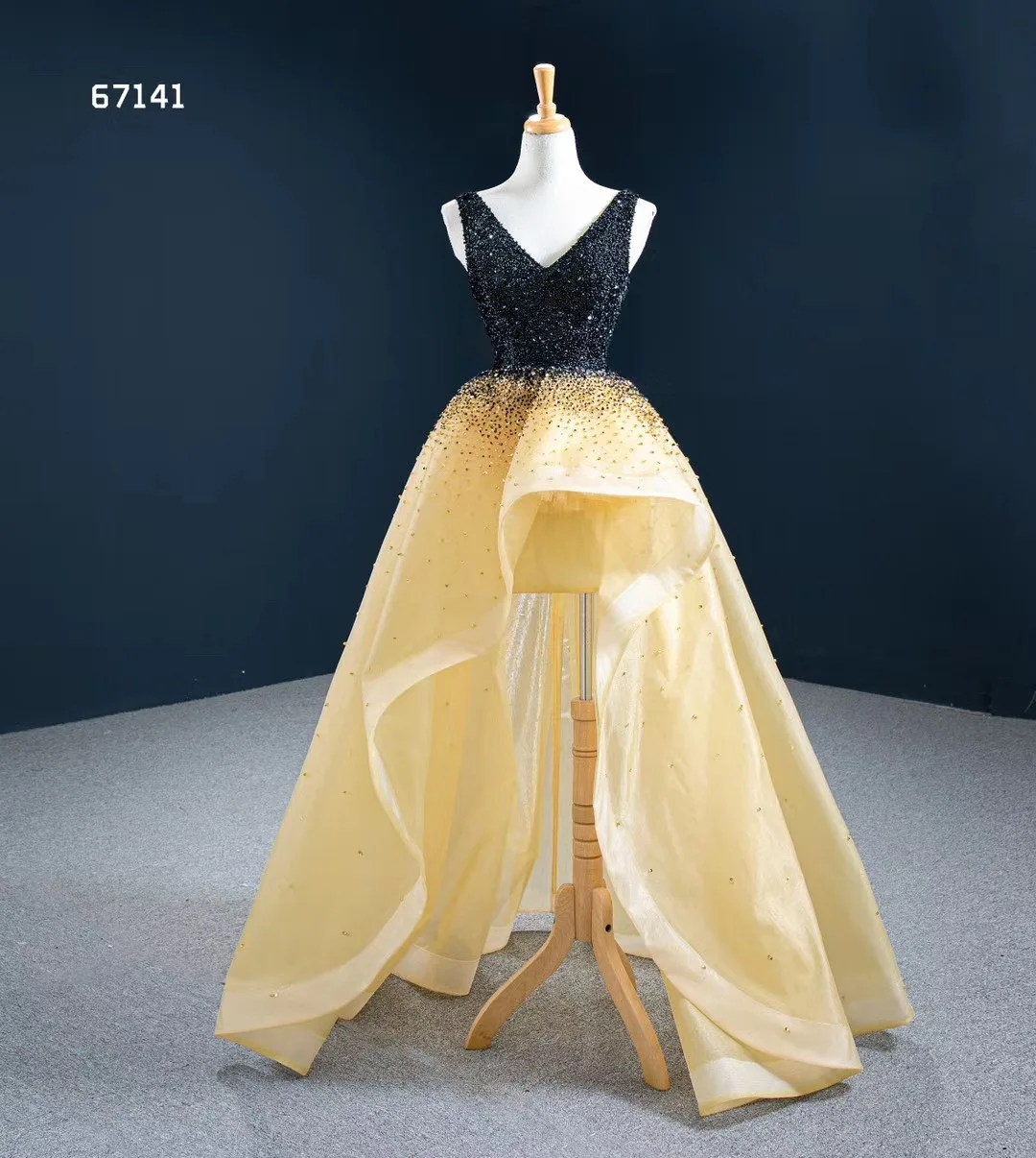 

2020 new design evening dress beaded dress for prom asymmetrical prom dress short front long back, As picture or your request