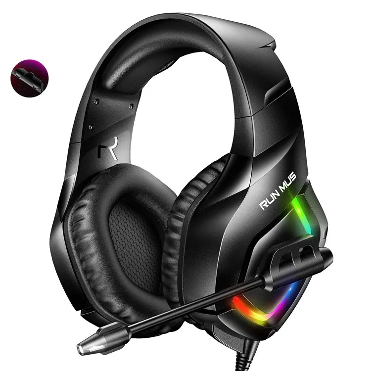 

PC Gaming Headphone with 7.1 Surround Sound Noise Canceling PS4 Headset with Mic LED Light Gaming Headset Headphone