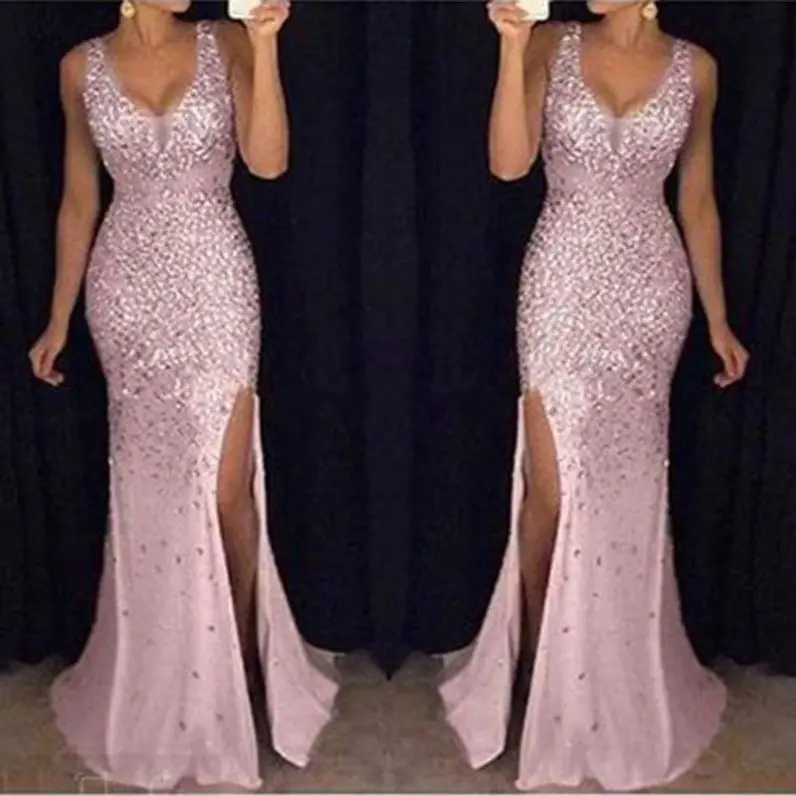 

Hot Sell 2021 Shiny Dress Evening Party Dresses Night For Woman