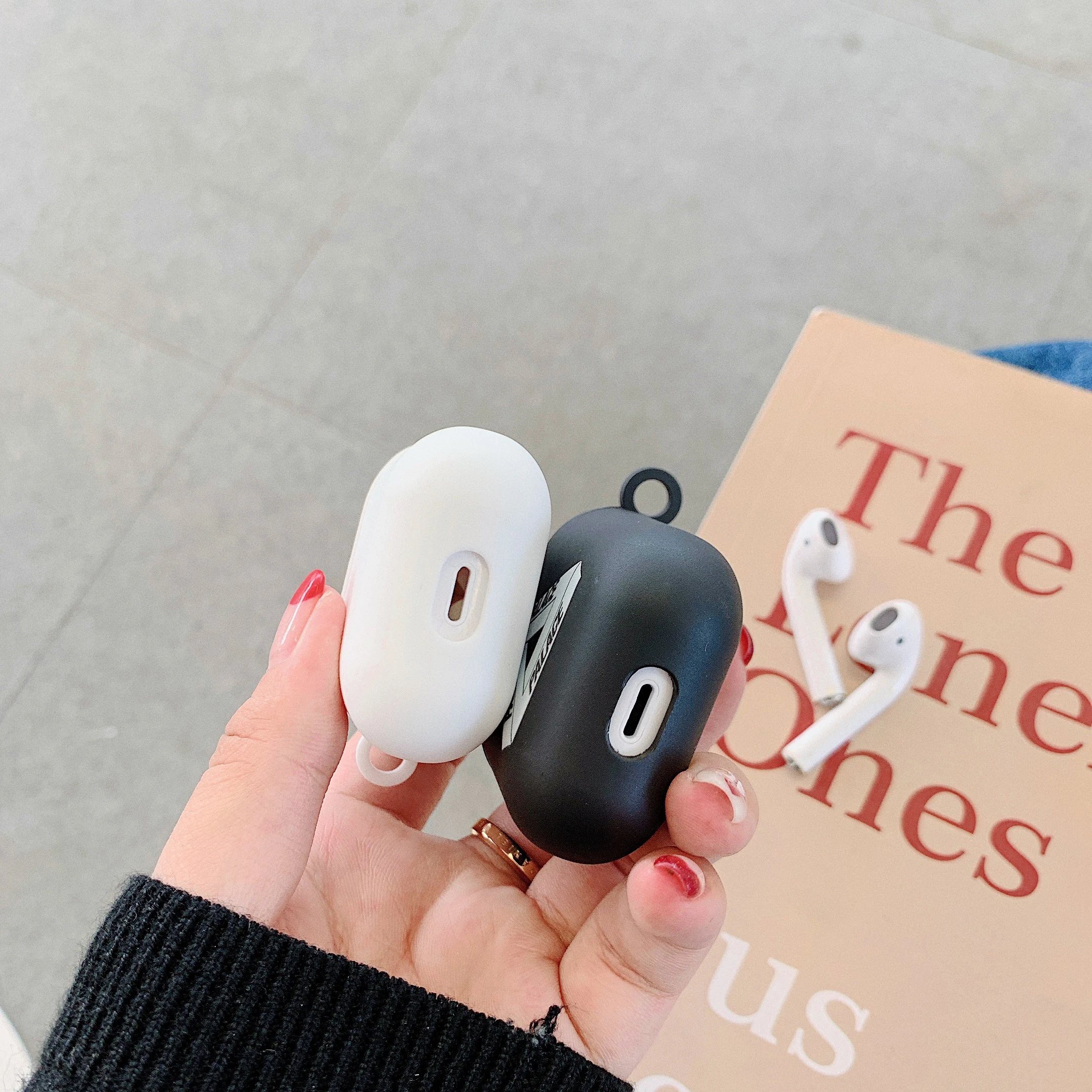 自定義名稱標誌圖像軟硅膠案例為 airpods pro 海灣