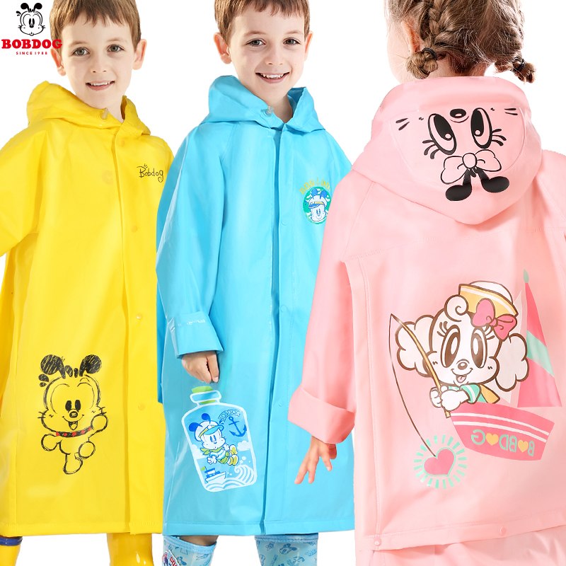 

waterproof transparent hooded cartoon nylon raincoat for kids children