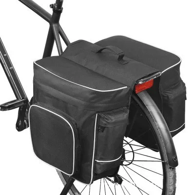 

Multi-functional cycling bicycle rear pannier mountain bike saddle transportation bag large capacity bicycle cycling rack bag, Black