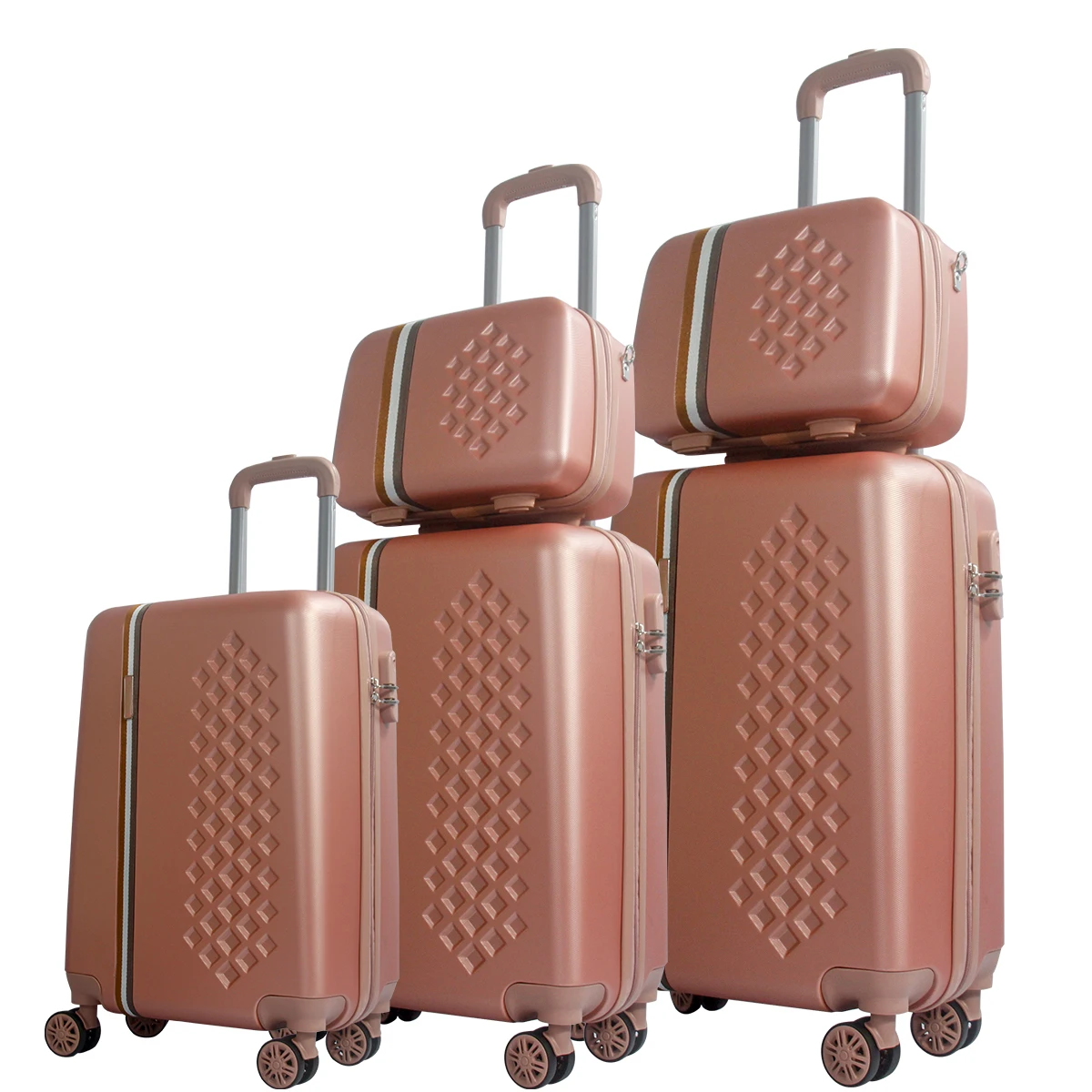 

vintage ladies traveling bags sample luggage set pink luggage set, Customized