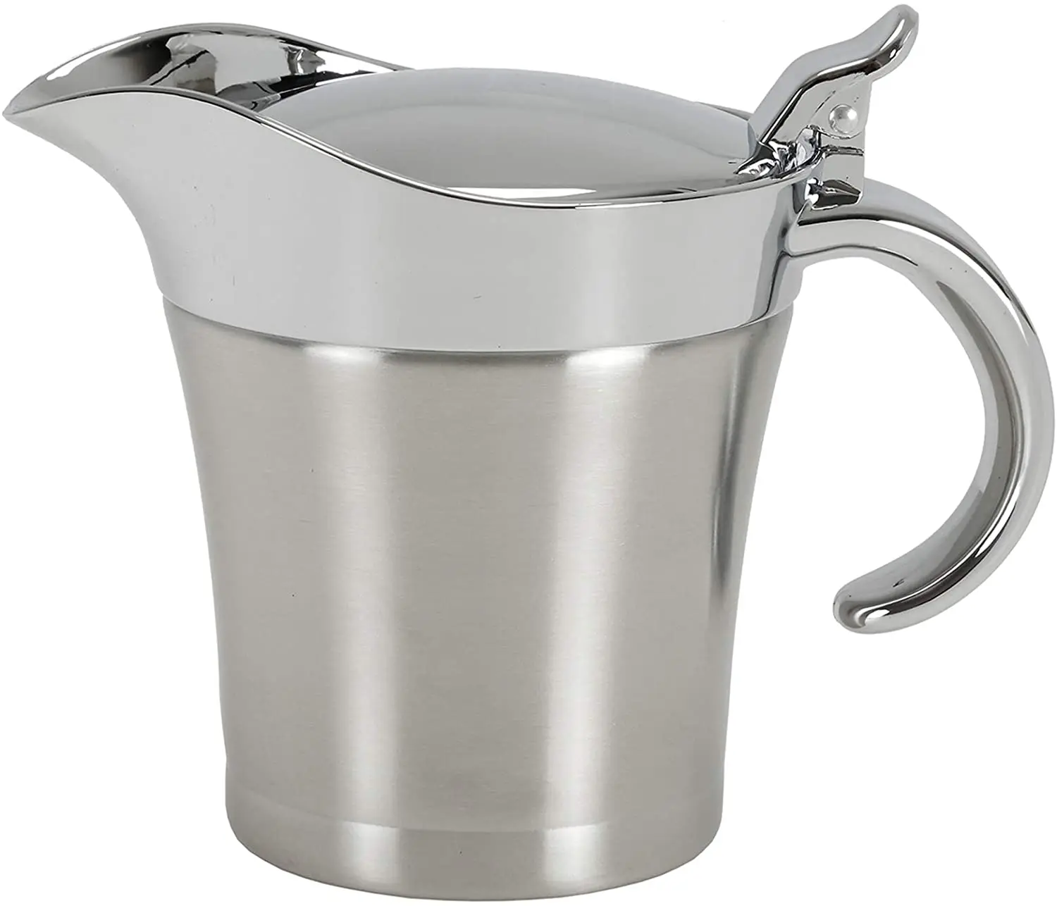 

Restaurant And Home Use Stainless Steel 480ml 750ml Capacity Meal Saucing Pot Double Wall Gravy Boat Sauce Jug, True
