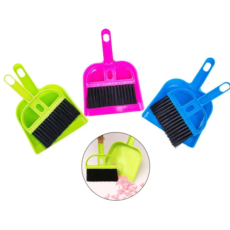 

Mini Hand Computer Keyboard Cleaning Whisk Brush Broom Dustpan Set For Table, Blue, green, red
