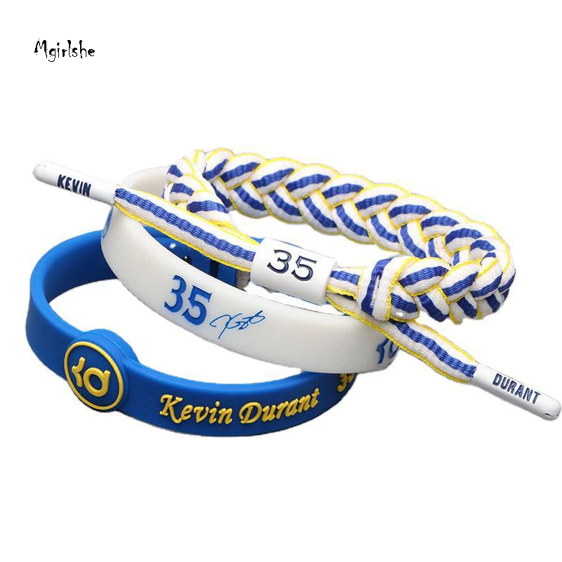 

Mgirlshe 2021 NEW Basketbal Silicone Bracelet Wide Wristbands Kobe James Curry NBA Teams Bracelet, As picture