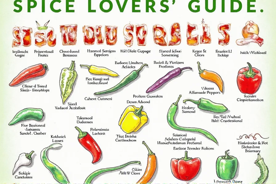 spice lovers guide a humorous visual chart of hot peppers you need to know