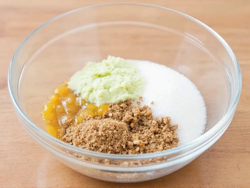 Natural ingredients for DIY scalp scrub in glass bowl