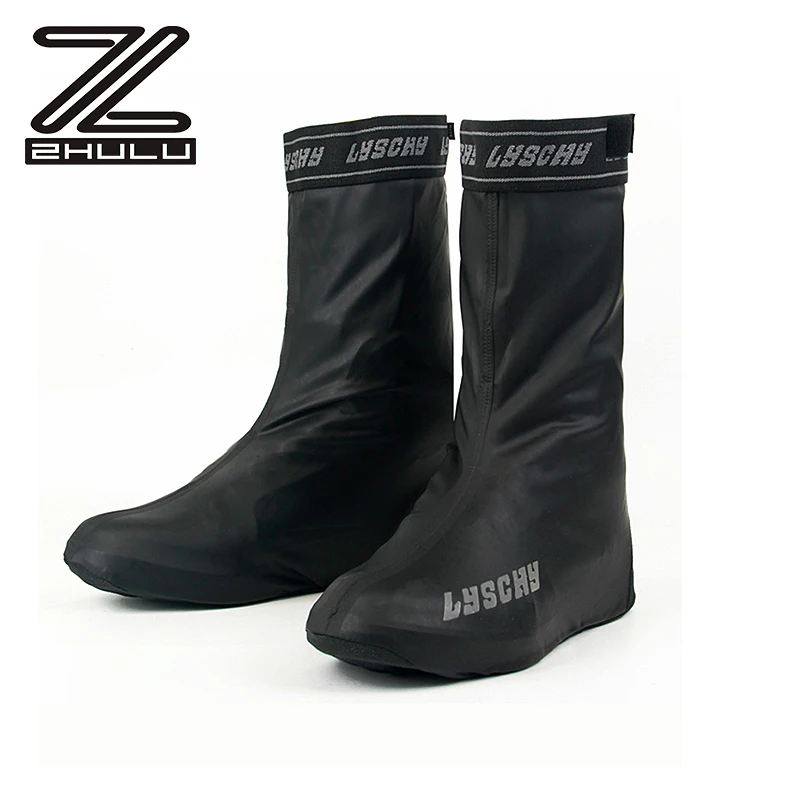 

Reflective Reusable Waterproof Motorcycle Shoe Cover Outdoor Antislip Rain Boot Shoe Cover, Black