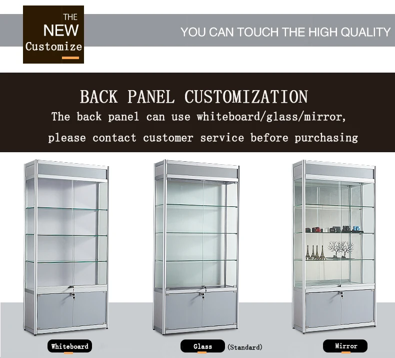 Saqure 2019 Top Quality Jewelry Showcase Display Glass Cell Phone